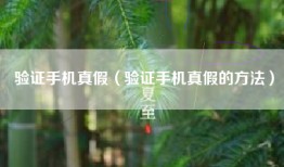 验证手机真假（验证手机真假的方法）