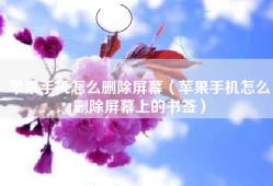苹果手机怎么删除屏幕（苹果手机怎么删除屏幕上的书签）