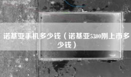 诺基亚手机多少钱（诺基亚5300刚上市多少钱）