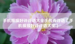 手机膜膜好评评语大全手机壳评语「手机膜膜好评评语大全」