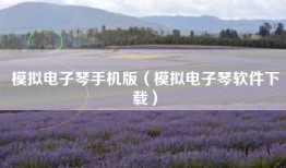模拟电子琴手机版（模拟电子琴软件下载）