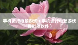 手机运行电脑游戏（手机运行电脑游戏模拟器软件）