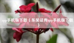 app手机版下载（东吴证券app手机版下载）