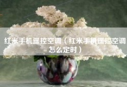 红米手机遥控空调（红米手机遥控空调怎么定时）