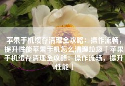 苹果手机缓存清理全攻略：操作流畅，提升性能苹果手机怎么清理垃圾「苹果手机缓存清理全攻略：操作流畅，提升性能」
