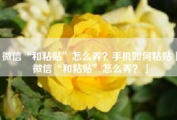 微信“和粘贴”怎么弄？手机如何粘贴「微信“和粘贴”怎么弄？」