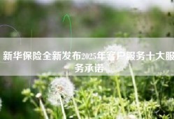新华保险全新发布2025年客户服务十大服务承诺