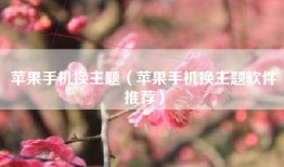 苹果手机换主题（苹果手机换主题软件推荐）