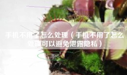 手机不用了怎么处理（手机不用了怎么处理可以避免泄露隐私）