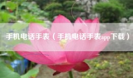 手机电话手表（手机电话手表app下载）