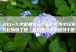 适用一加水凝膜好不好用手机水凝膜和钢化膜哪个好「适用一加水凝膜好不好用」
