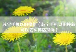 苏宁手机以旧换新（苏宁手机以旧换新可以去实体店换吗）