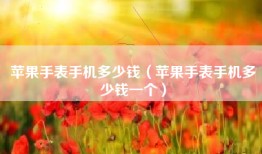苹果手表手机多少钱（苹果手表手机多少钱一个）