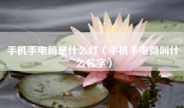手机手电筒是什么灯（手机手电筒叫什么名字）