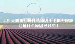 手机无限重启是什么原因（手机无限重启是什么原因导致的）