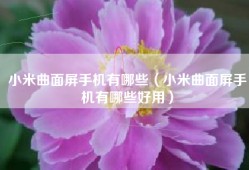 小米曲面屏手机有哪些（小米曲面屏手机有哪些好用）