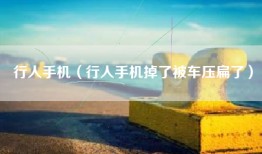 行人手机（行人手机掉了被车压扁了）