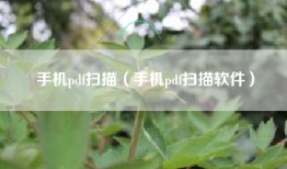 手机pdf扫描（手机pdf扫描软件）
