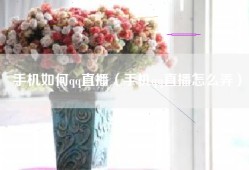 手机如何qq直播（手机qq直播怎么弄）