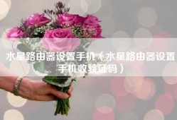 水星路由器设置手机（水星路由器设置手机收验证码）