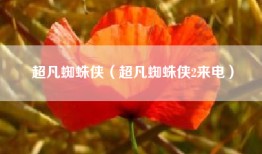 超凡蜘蛛侠（超凡蜘蛛侠2来电）