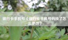 银行卡手机号（银行卡手机号码换了怎么更改）