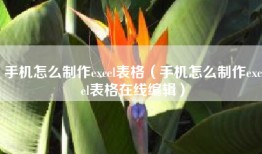 手机怎么制作excel表格（手机怎么制作excel表格在线编辑）