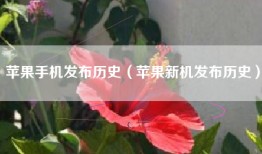 苹果手机发布历史（苹果新机发布历史）