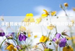 手机剪视频的软件（手机上剪视频软件）