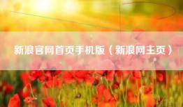 新浪官网首页手机版（新浪网主页）