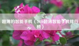 超薄的智能手机（2020超薄智能手机排行榜）