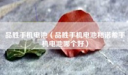 品胜手机电池（品胜手机电池和诺希手机电池哪个好）