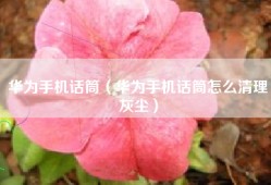 华为手机话筒（华为手机话筒怎么清理灰尘）