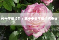 苏宁手机报价（苏宁电器手机价格查询）