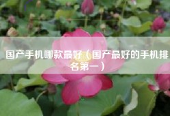 国产手机哪款最好（国产最好的手机排名第一）