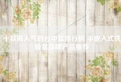 十款高人气的台中盆排行榜 半嵌入式洗脸盆品牌产品推荐