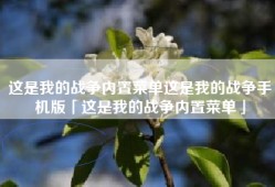 这是我的战争内置菜单这是我的战争手机版「这是我的战争内置菜单」