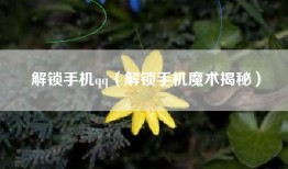 解锁手机qq（解锁手机魔术揭秘）