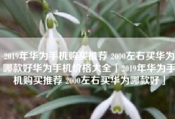 2019年华为手机购买推荐 2000左右买华为哪款好华为手机价格大全「2019年华为手机购买推荐 2000左右买华为哪款好」