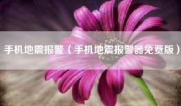 手机地震报警（手机地震报警器免费版）