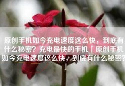 原创手机如今充电速度这么快，到底有什么秘密？充电最快的手机「原创手机如今充电速度这么快，到底有什么秘密？」
