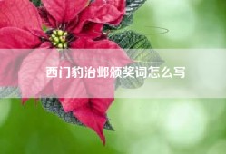 西门豹治邺颁奖词怎么写