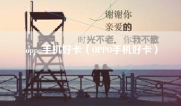 oppo手机好卡（OPPO手机好卡）