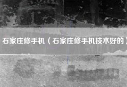 石家庄修手机（石家庄修手机技术好的）