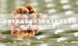 苹果手机屏幕维修（苹果手机屏幕维修原装和非原装区别）