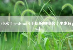 小米10 prodxomark手机拍照排名「小米10 pro」