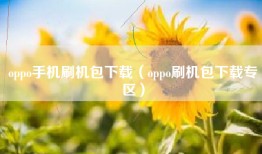 oppo手机刷机包下载（oppo刷机包下载专区）