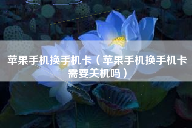 苹果手机换手机卡（苹果手机换手机卡需要关机吗）