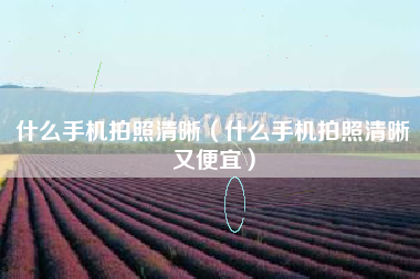 什么手机拍照清晰（什么手机拍照清晰又便宜）