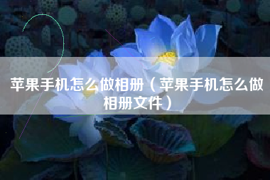 苹果手机怎么做相册（苹果手机怎么做相册文件）